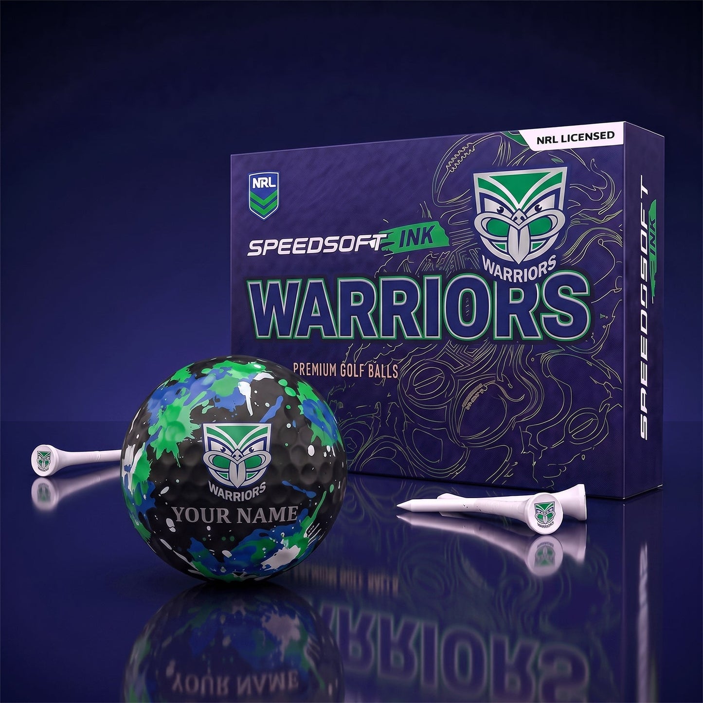 PREMIUM NRL X NZW EXCLUSIVE PERSONALIZED GOLF BALL SET LIMITED EDTION