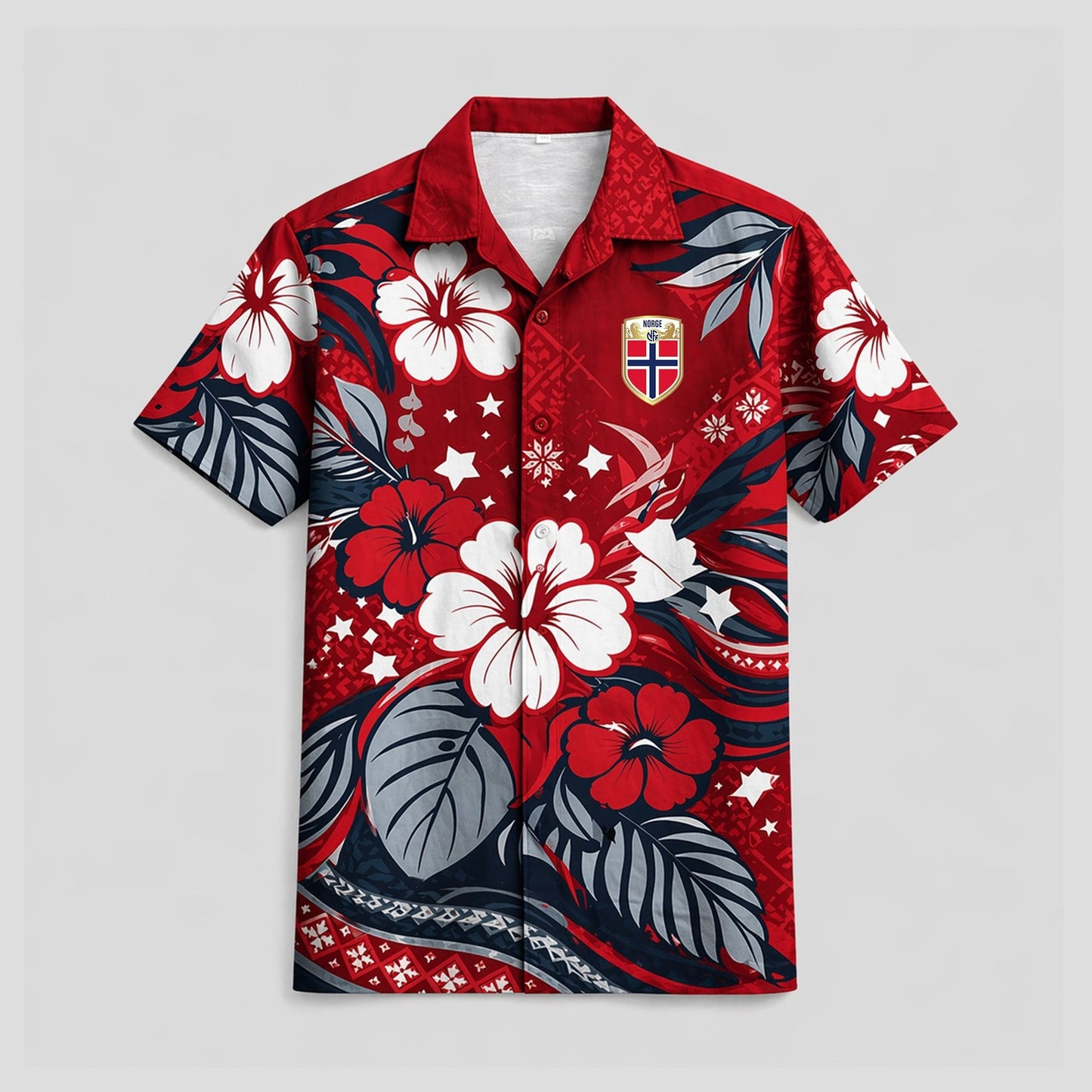 Norway World Cup 2026 Floral Hawaiian Shirt PVT02 DATND LBN 90526