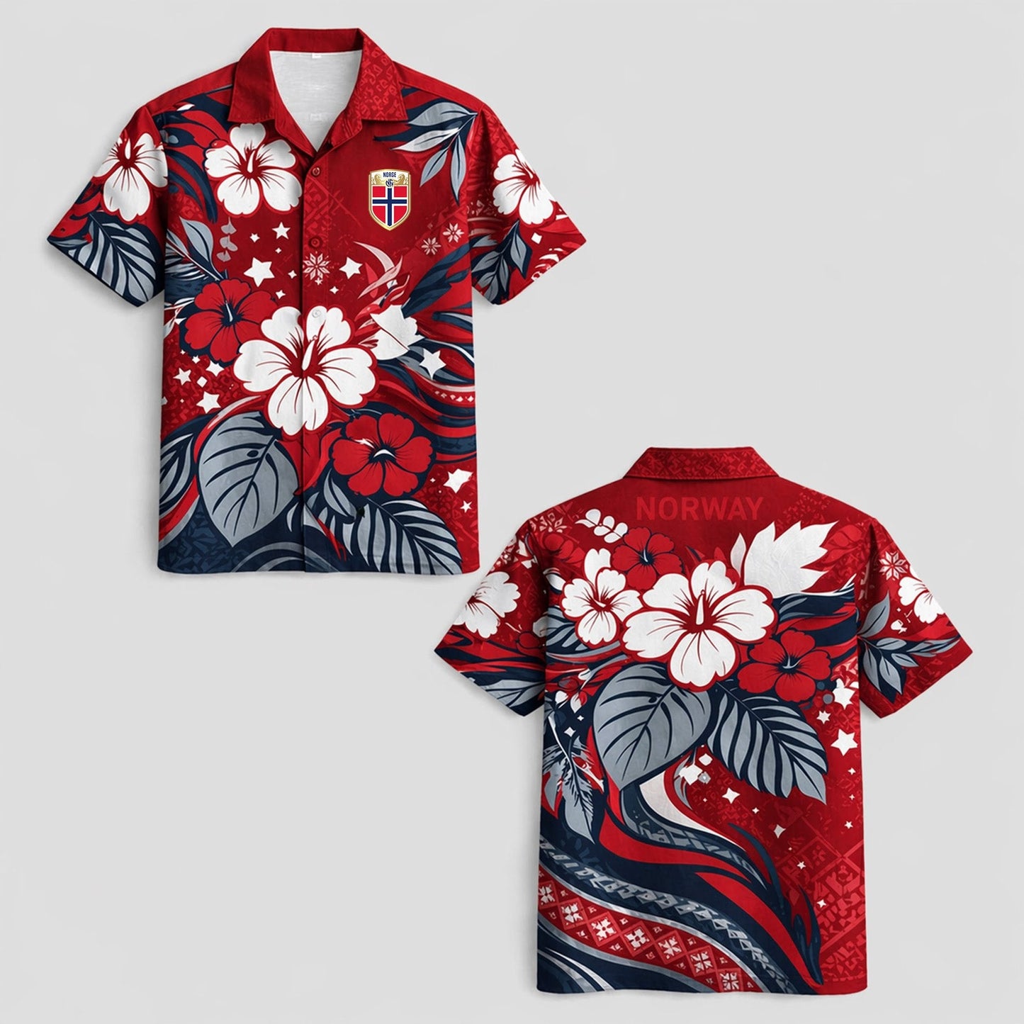 Norway World Cup 2026 Floral Hawaiian Shirt PVT02 DATND LBN 90526