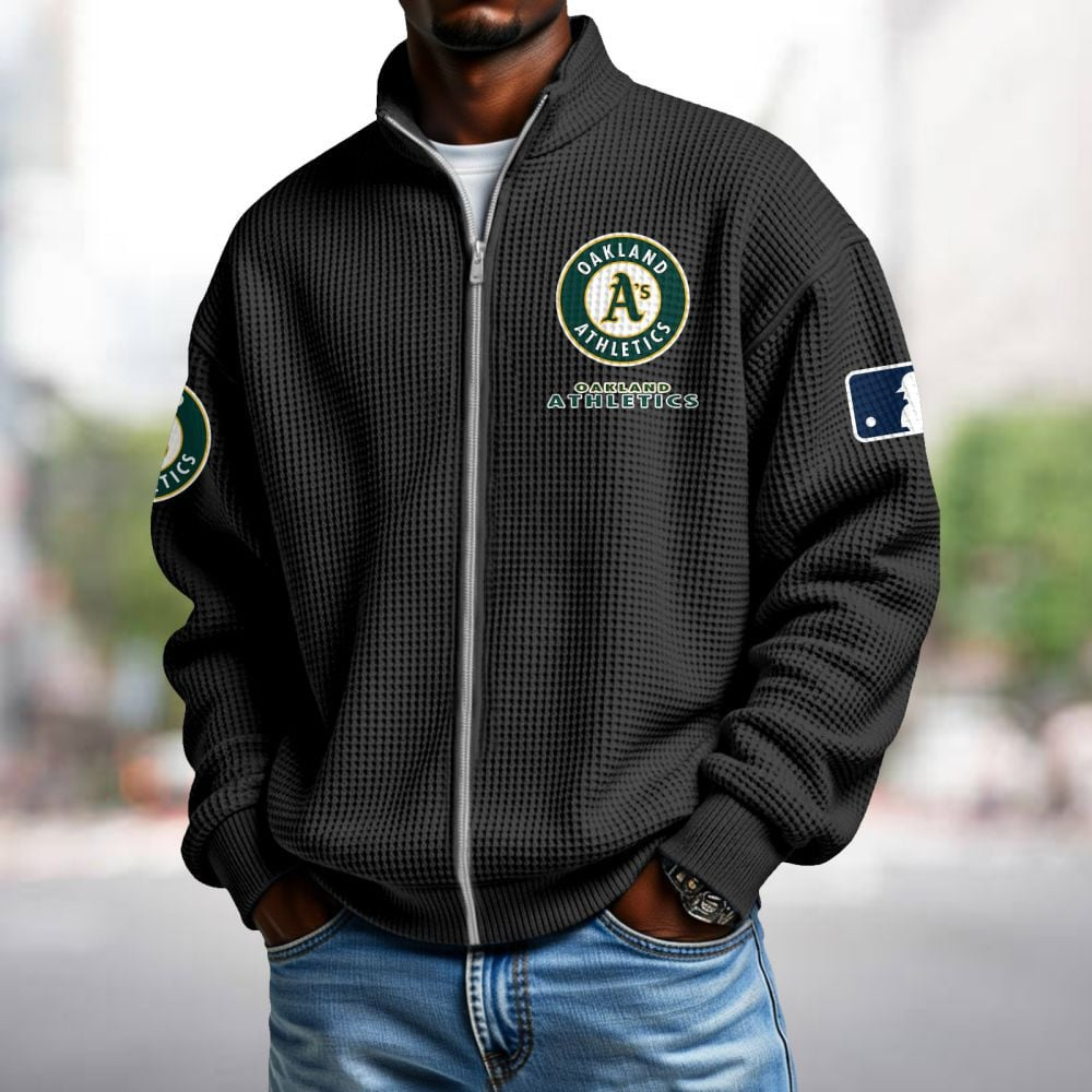 OAK x MLB Waffle Zip-Up Sweatshirt DatND DVT