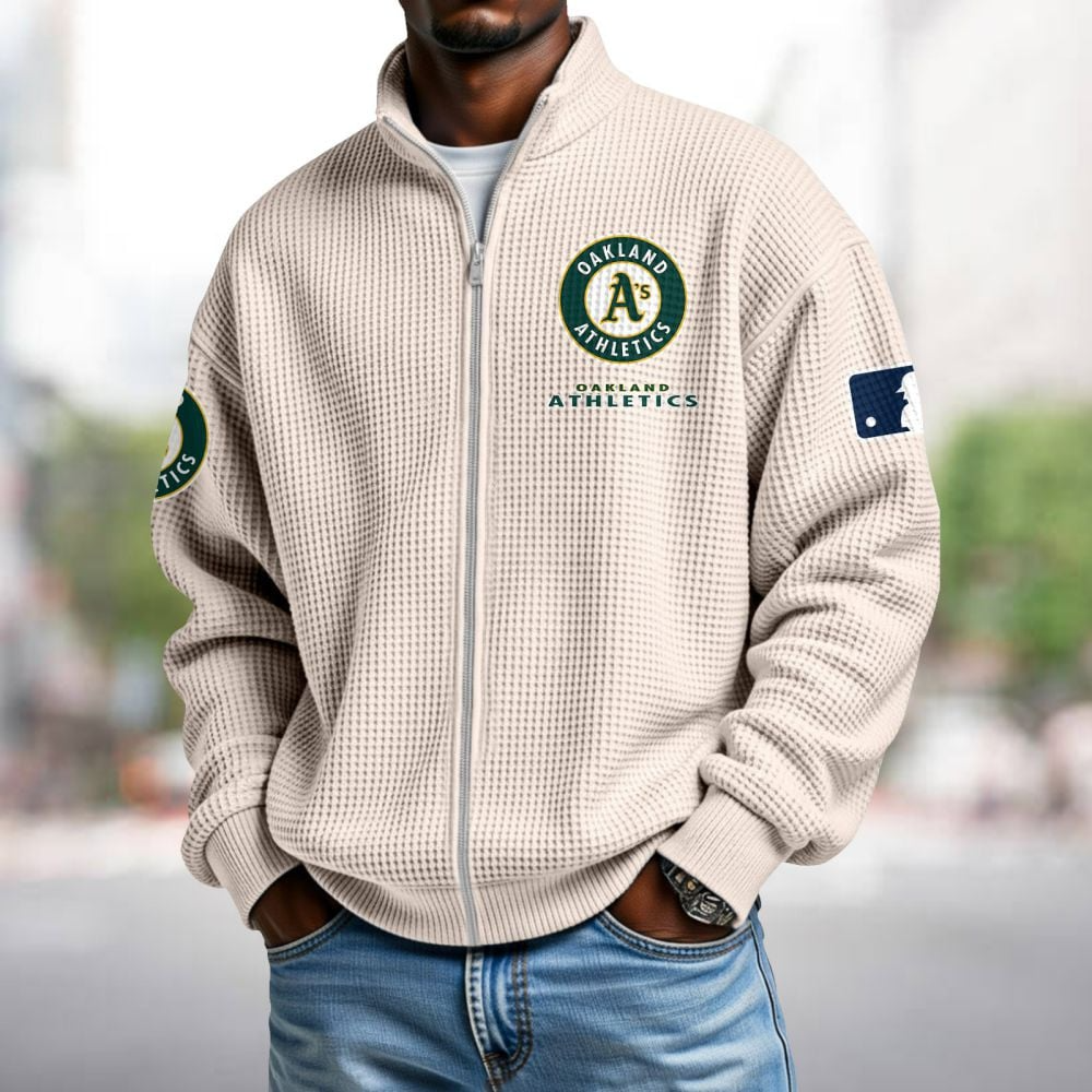 OAK x MLB Waffle Zip-Up Sweatshirt DatND DVT