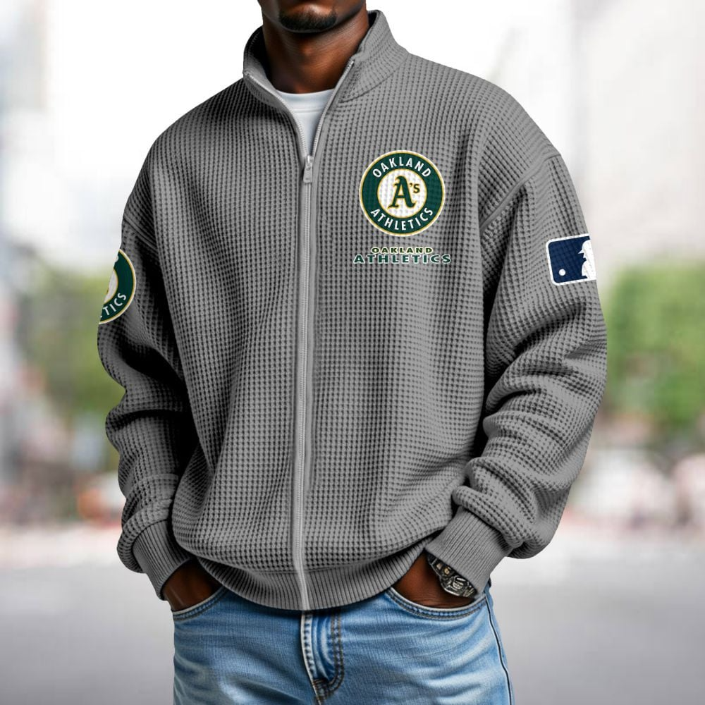 OAK x MLB Waffle Zip-Up Sweatshirt DatND DVT