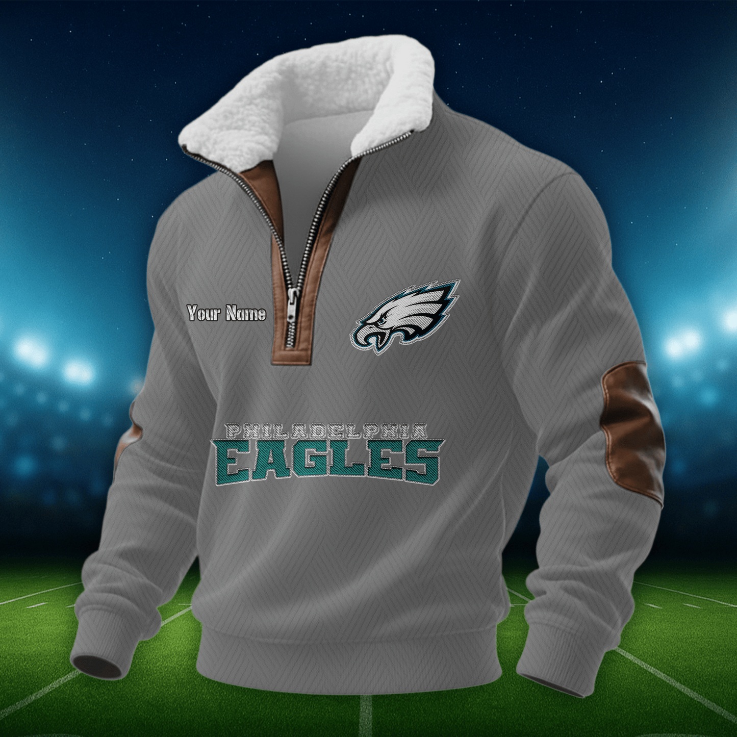 PE NFL Men Fur Collar Sweatshirt DDT CTND