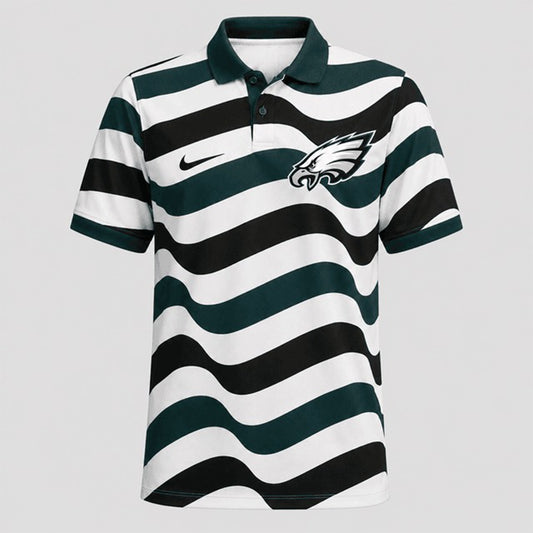 PE Premium NFL Custom Striped Athletic Polo Shirt