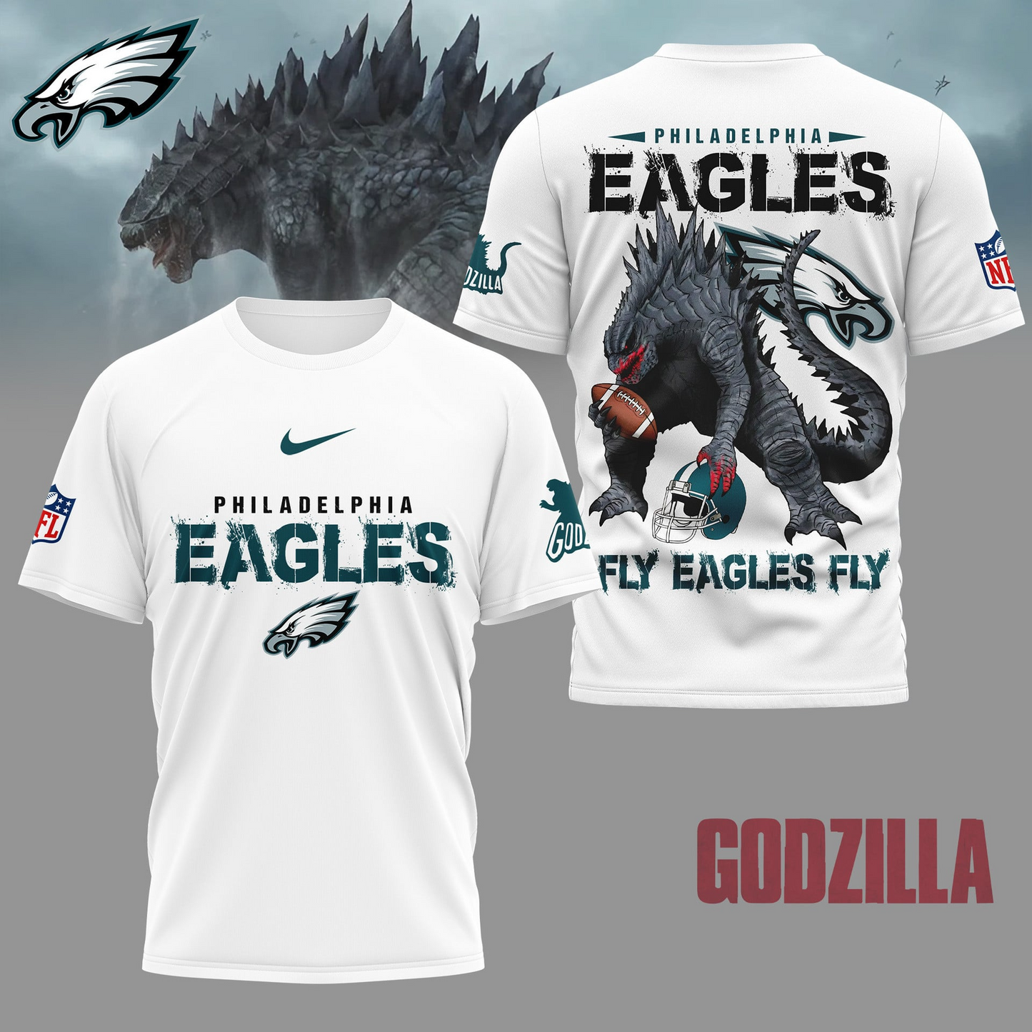 PE Premium NFL Godzilla Football Shirt DDT CTND
