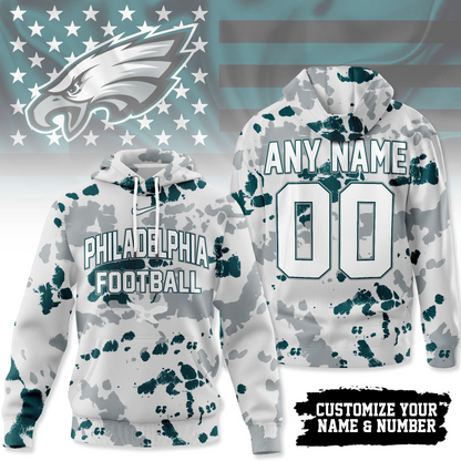 PE Premium NFL Gridiron Splash Personalized Hoodie DDT CTND