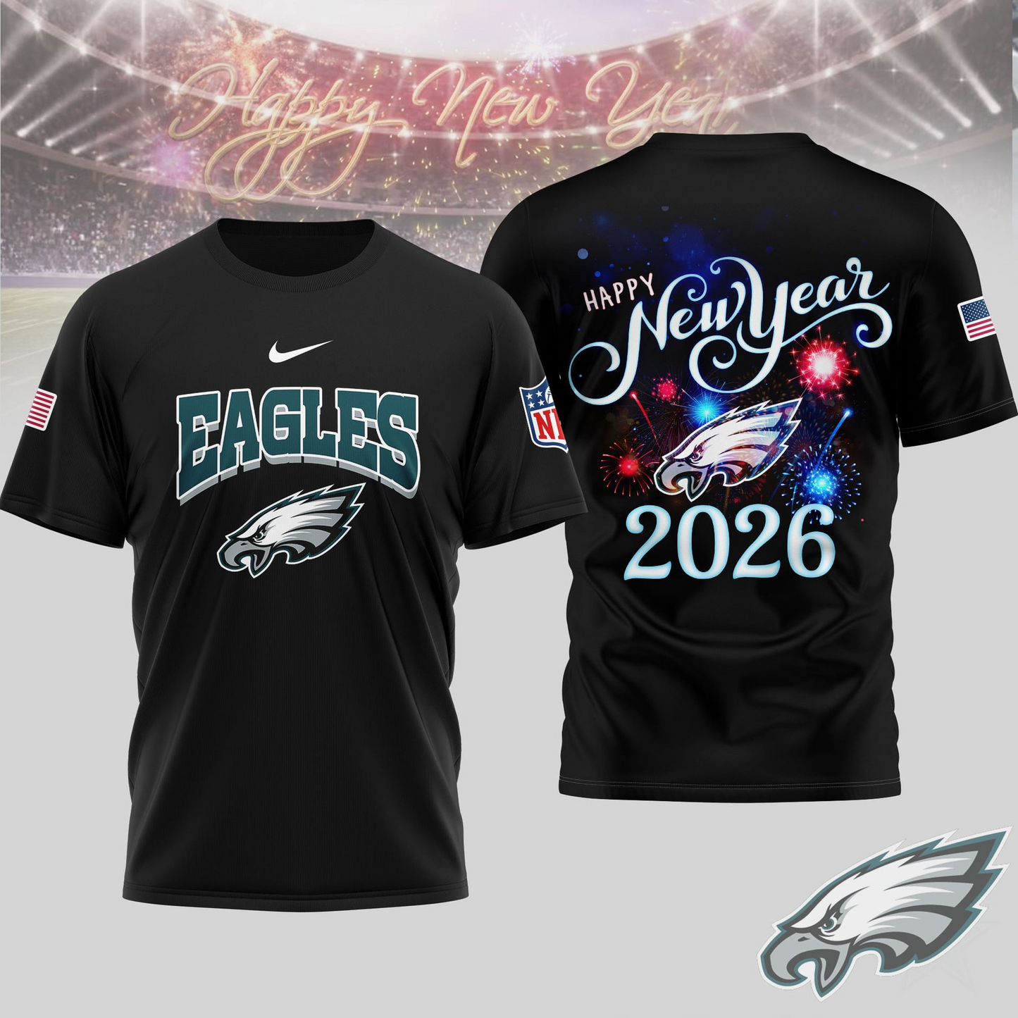 PE Premium NFL Happy New Year 2026 3D Shirt DDT 291125 NTL 1