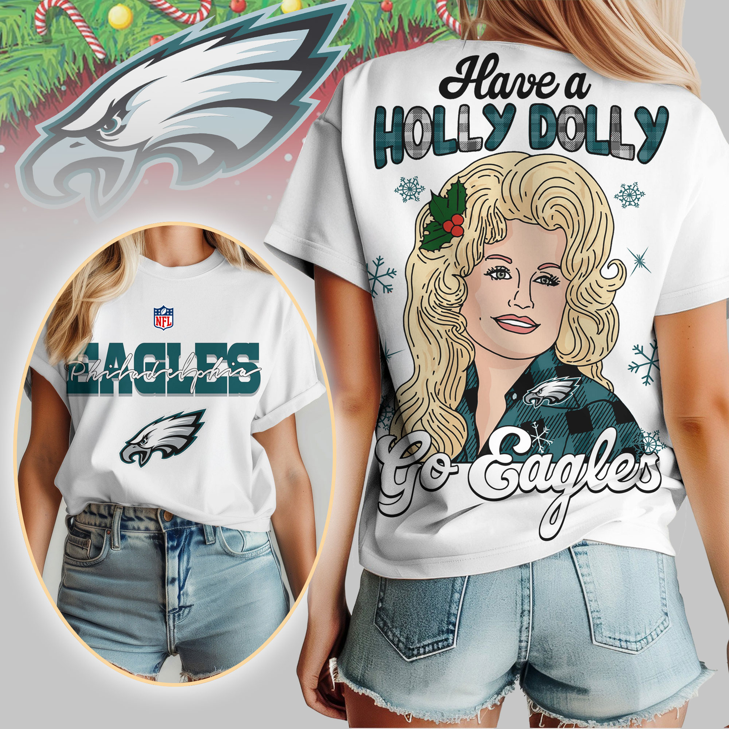 PE Premium NFL Have A Holly Dolly Women Shirt DDT CTND