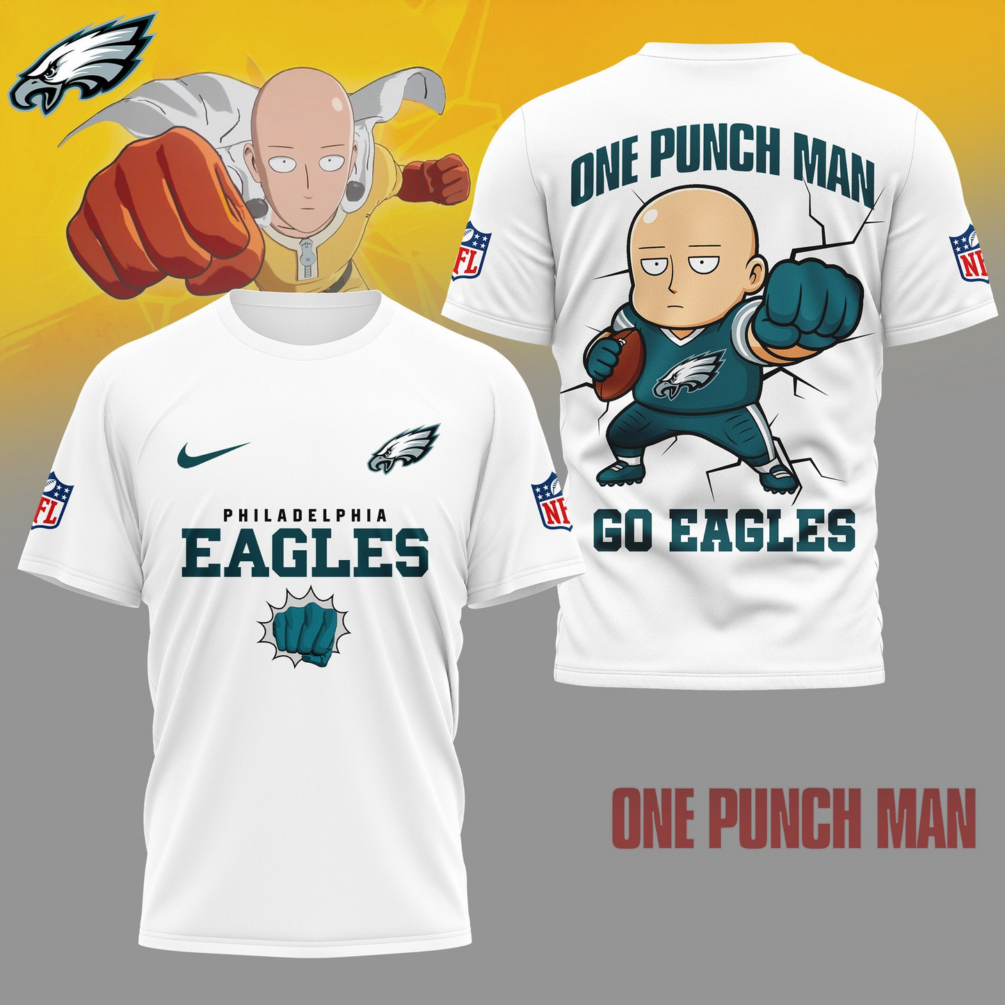 PE Premium NFL One Punch Man Fan 3D Shirt DDT NTL
