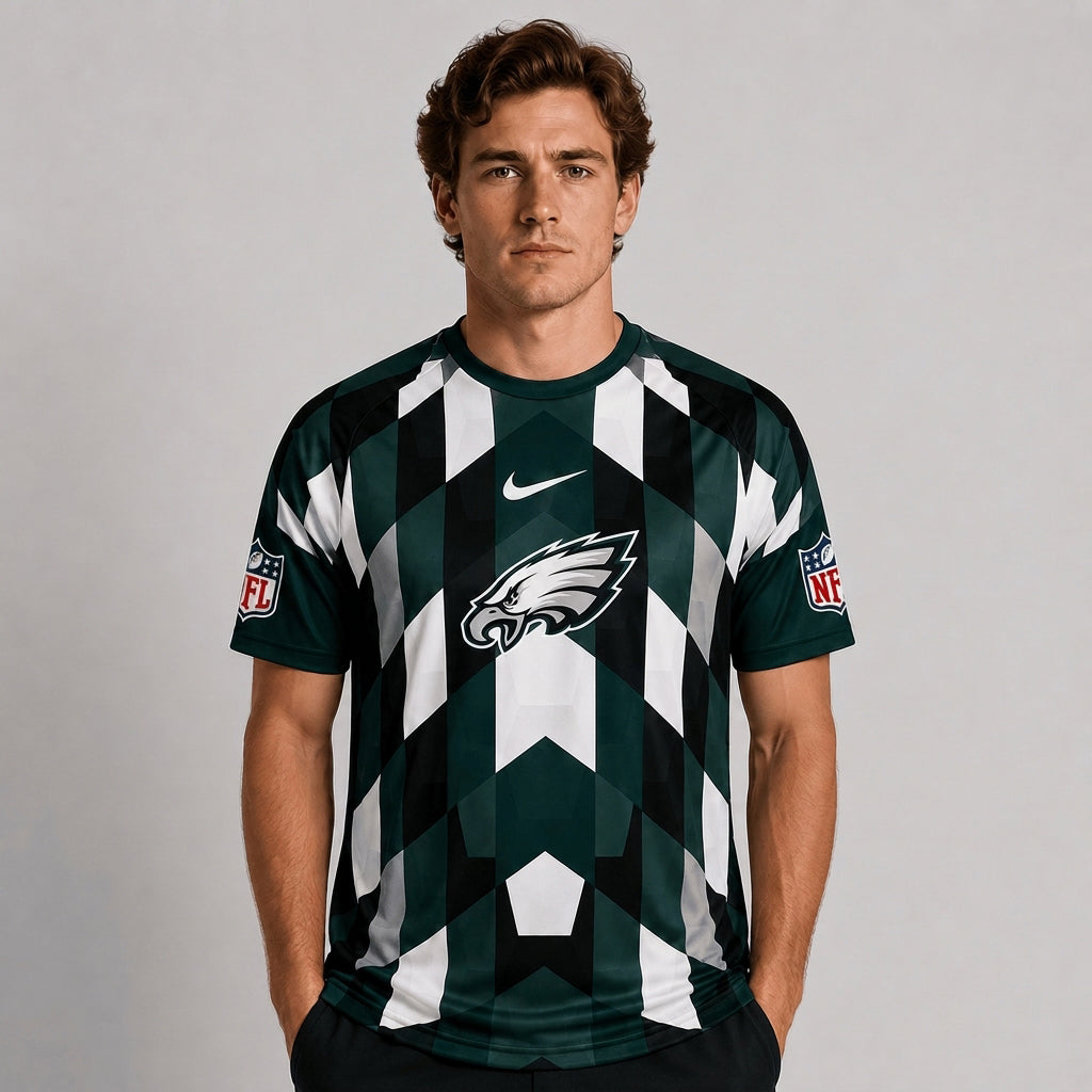 PE x Premium NFL Geometric Fan Performance T-Shirt