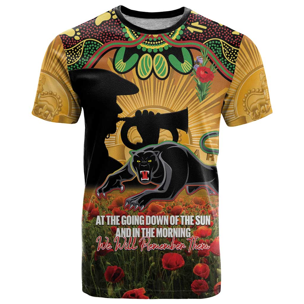 PEN x NRL Rugby ANZAC Day Women V-Neck T-Shirt Last Post Poppy We Will Remember Them DatND DVT