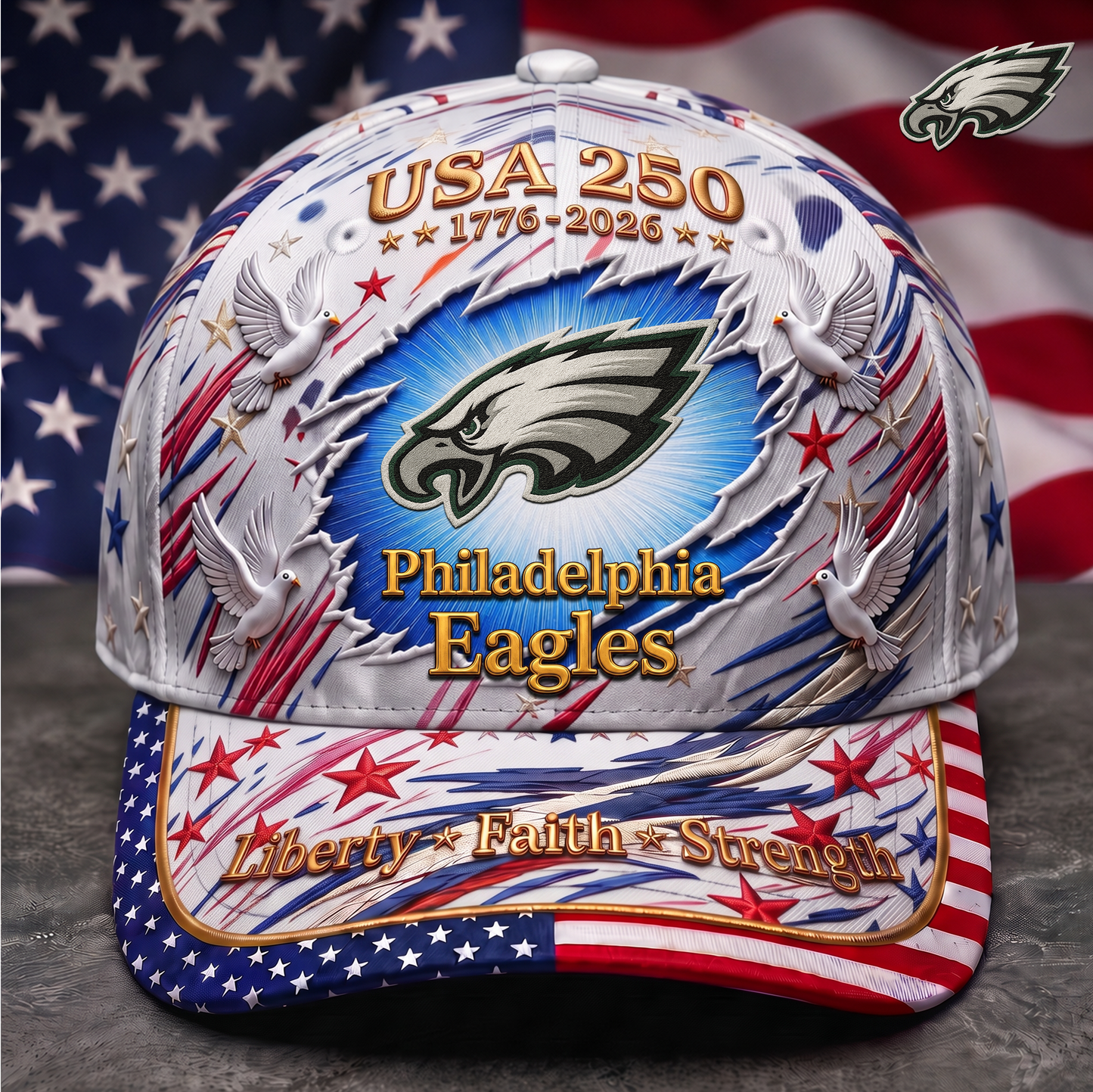 Premium NFL x PE 250 Years Anniversary Of Freedom Cap V4  260626