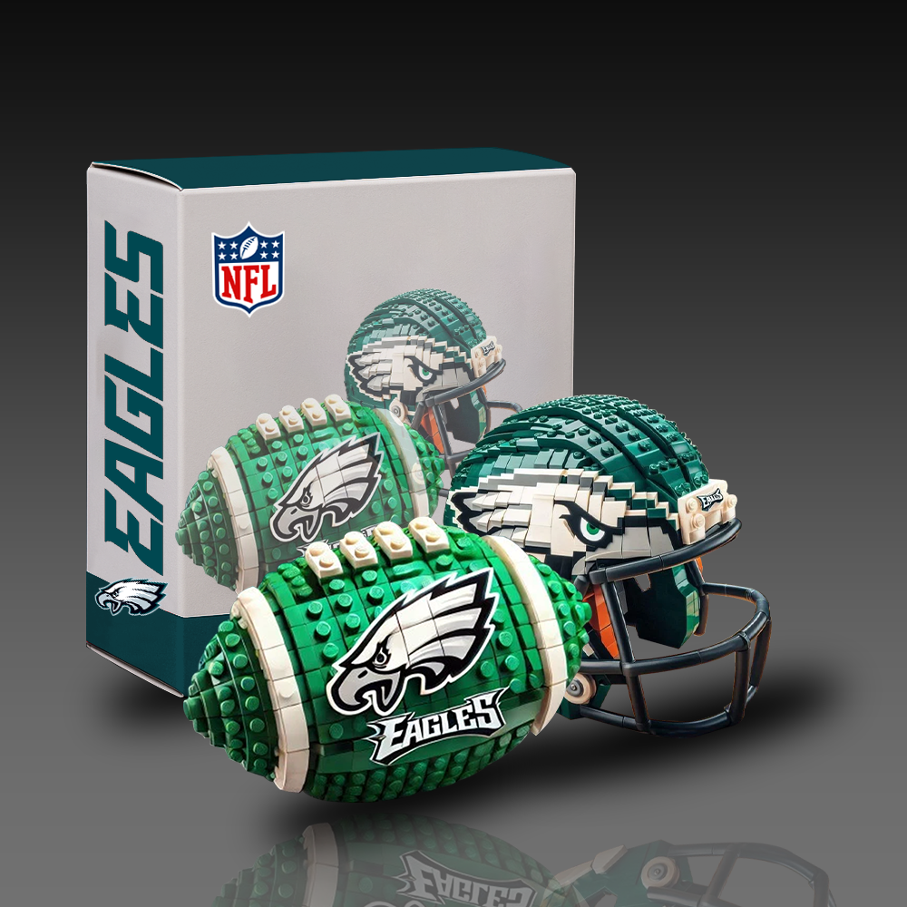 NFL Team Ball & Helmets Building Block Football Set DDT CTND