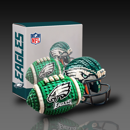 NFL Team Ball & Helmets Building Block Football Set DDT CTND