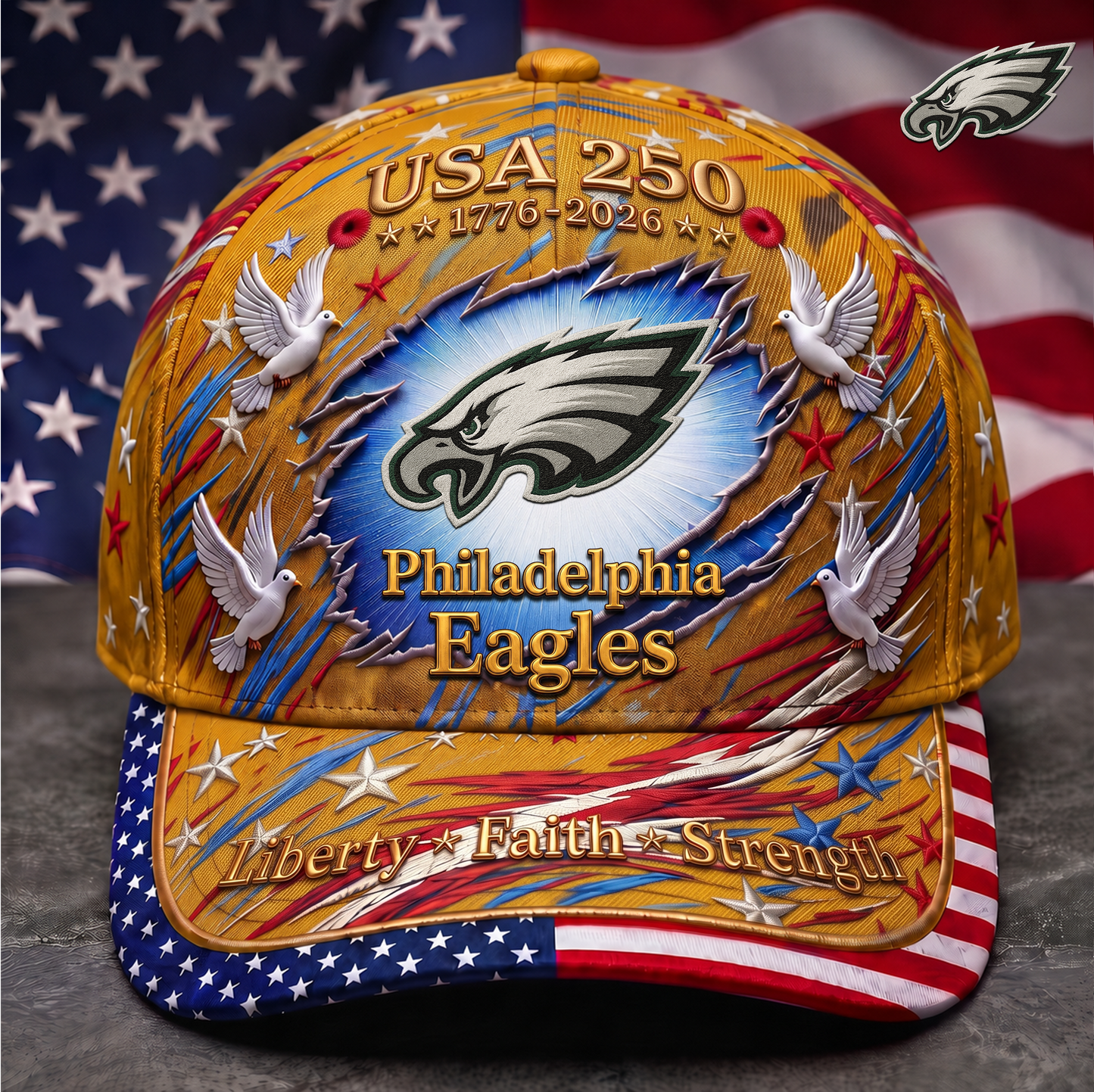 Premium NFL x PE 250 Years Anniversary Of Freedom Cap V4  260626