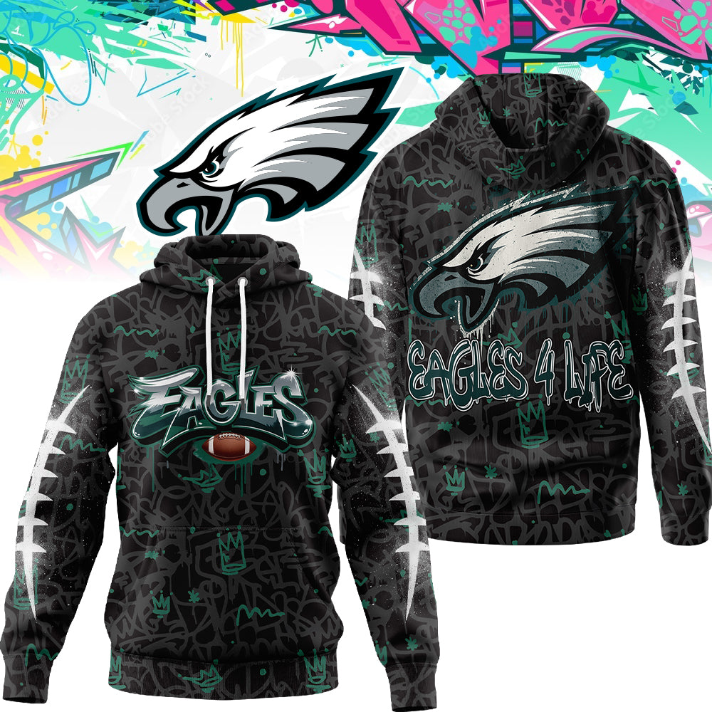PHI Premium NFL Special Graffiti My Team 4 Life Hoodie DatND DVT