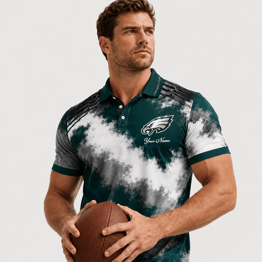 PHI X Premium NFL Premium Personalized Helmet Polo Shirt