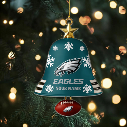 PHI x NFL Christmas Bell Ornament Custom Any Name DatND DVT