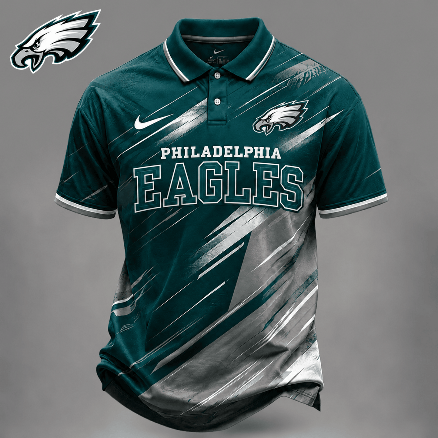 PHI x NFL Premium Bold Stripe Polo Shirt