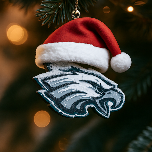 PHI x NFL Santa Hat Christmas Ornament 0811 DatND DVT