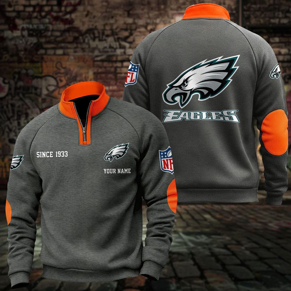 PHI x NFL Sweatshirts Quarter Collared Sweatshirt Pullover DatND DVT