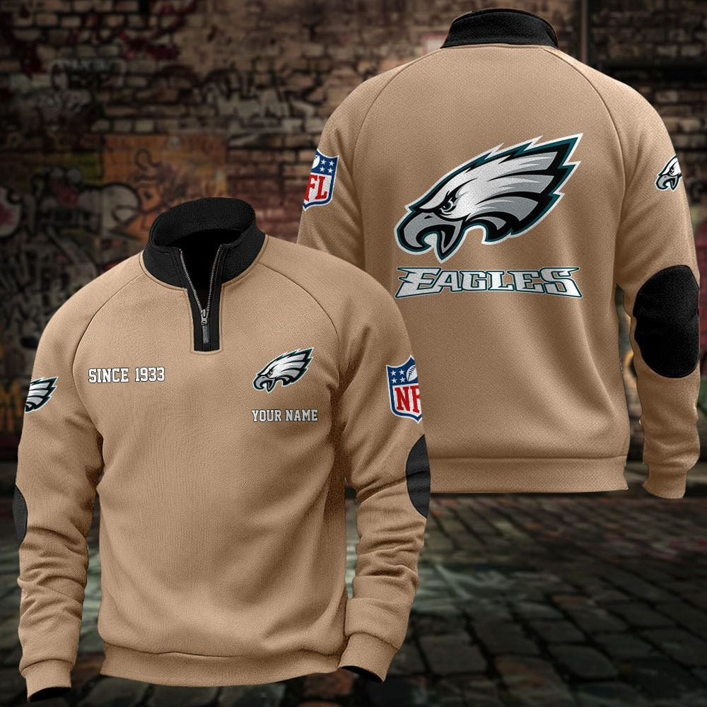PHI x NFL Sweatshirts Quarter Collared Sweatshirt Pullover DatND DVT
