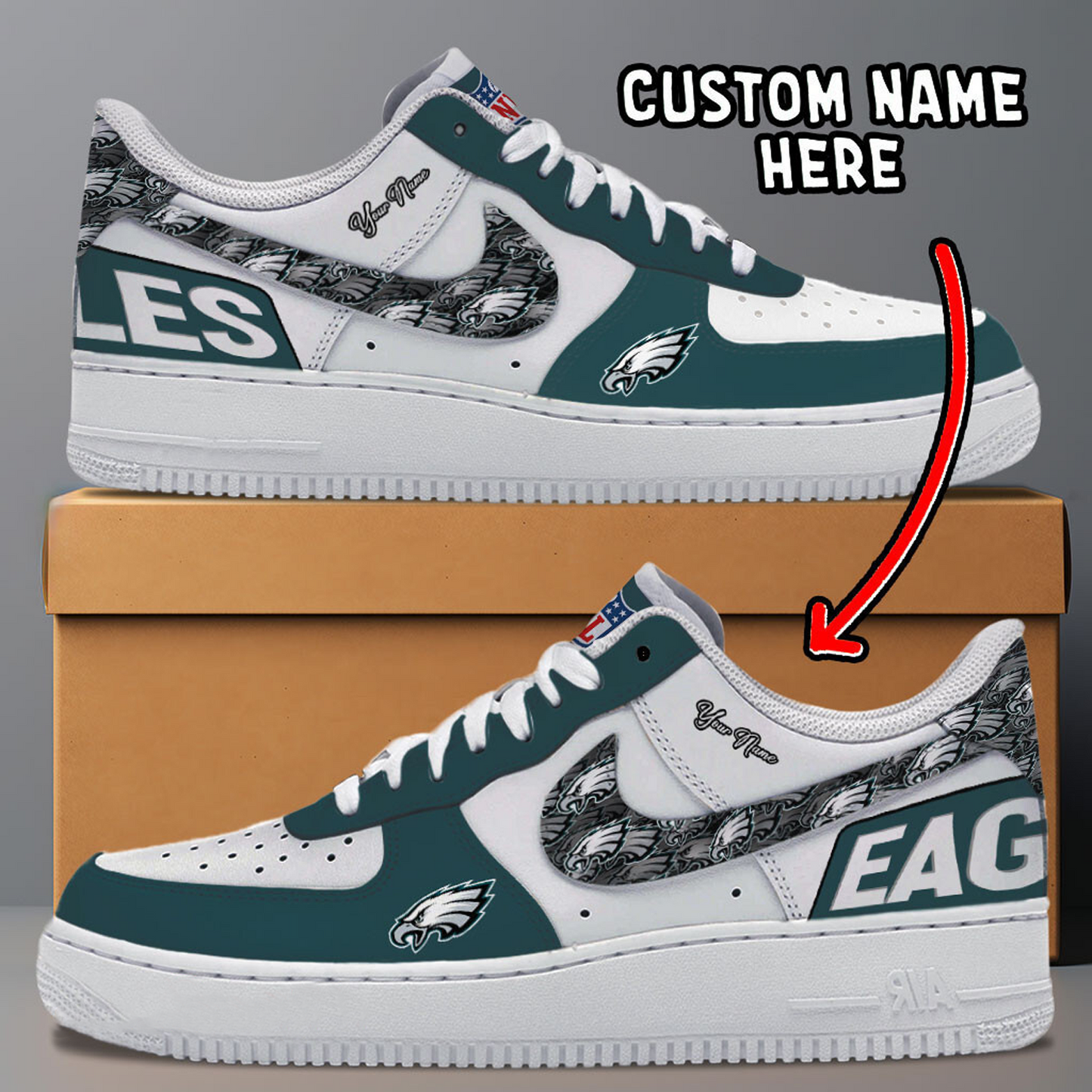 PHI x NFL Trending Air Force 1 Personalized DATND TANTD