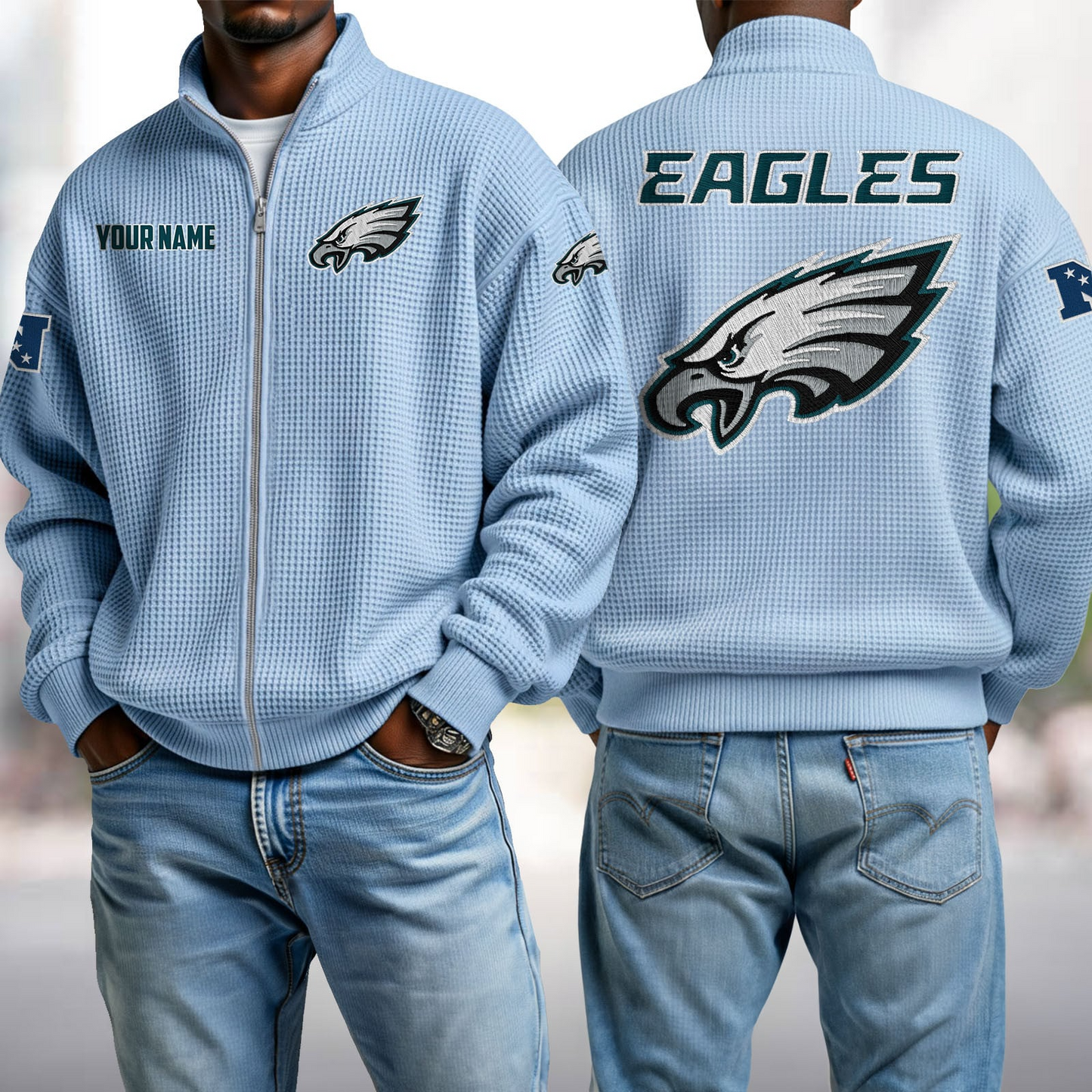 PHI x NFL Waffle Zip-Up Sweatshirt DatND DVT