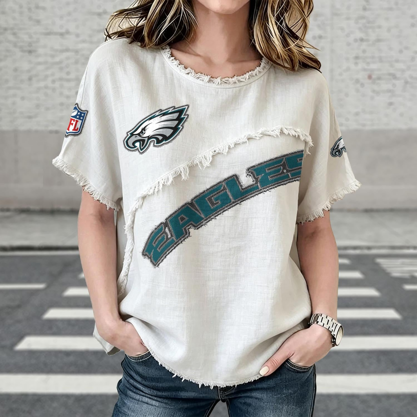 PHI x NFL Womenƒ??s Vintage O-Neck 2905 DatND DVT