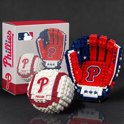 MLB Teams Baseball Glove & Ball Building Block Set DDT NTL