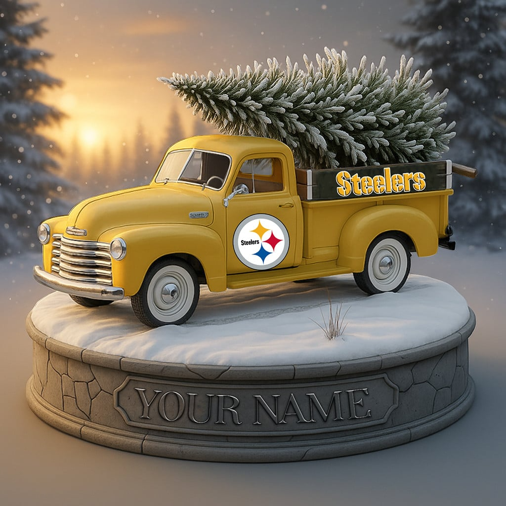 PIT Custom NFL Christmas Acrylic Block Plaque Decor DatND DVT