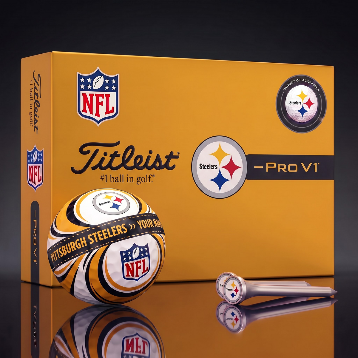 PIT X Luxury NFL Football Golf Ball Set – Personalized Edition