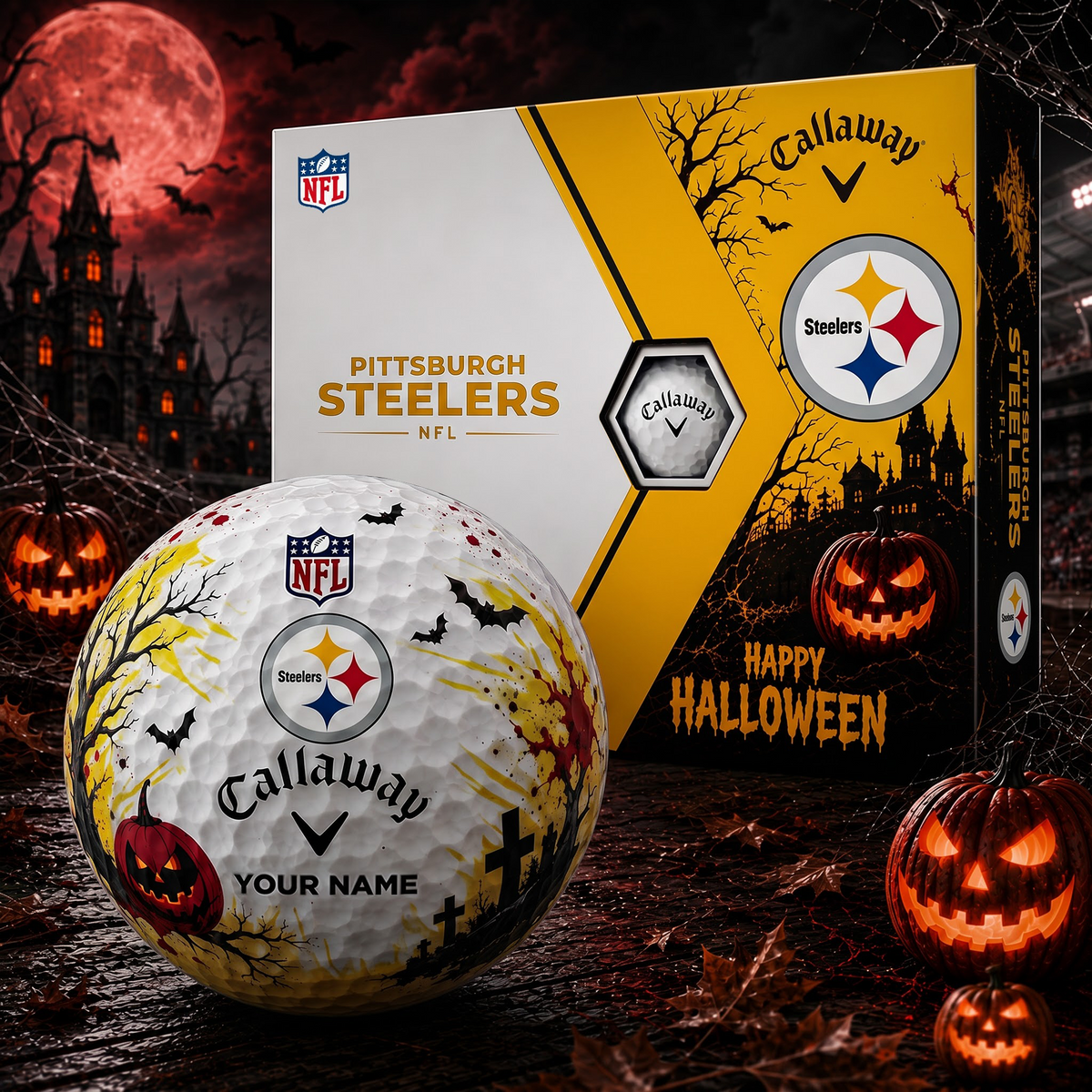 PIT X Premium NFL Halloween Golf Ball Limited Edition