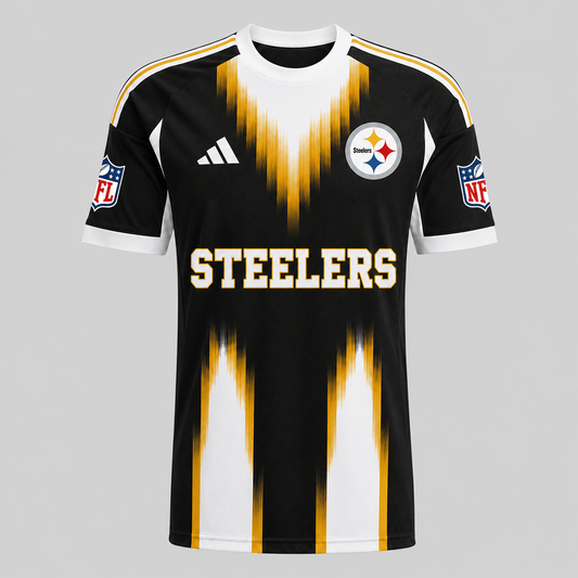 PIT X Premium NFL Men’s Athletic Brush Stripe T-Shirt