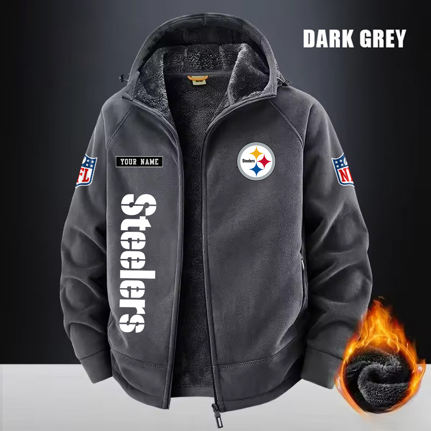PIT x NFL 3D Half-zip Hoodie DATND TANTD