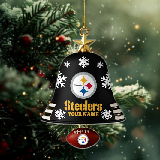PIT x NFL Christmas Bell Ornament Custom Any Name DatND DVT