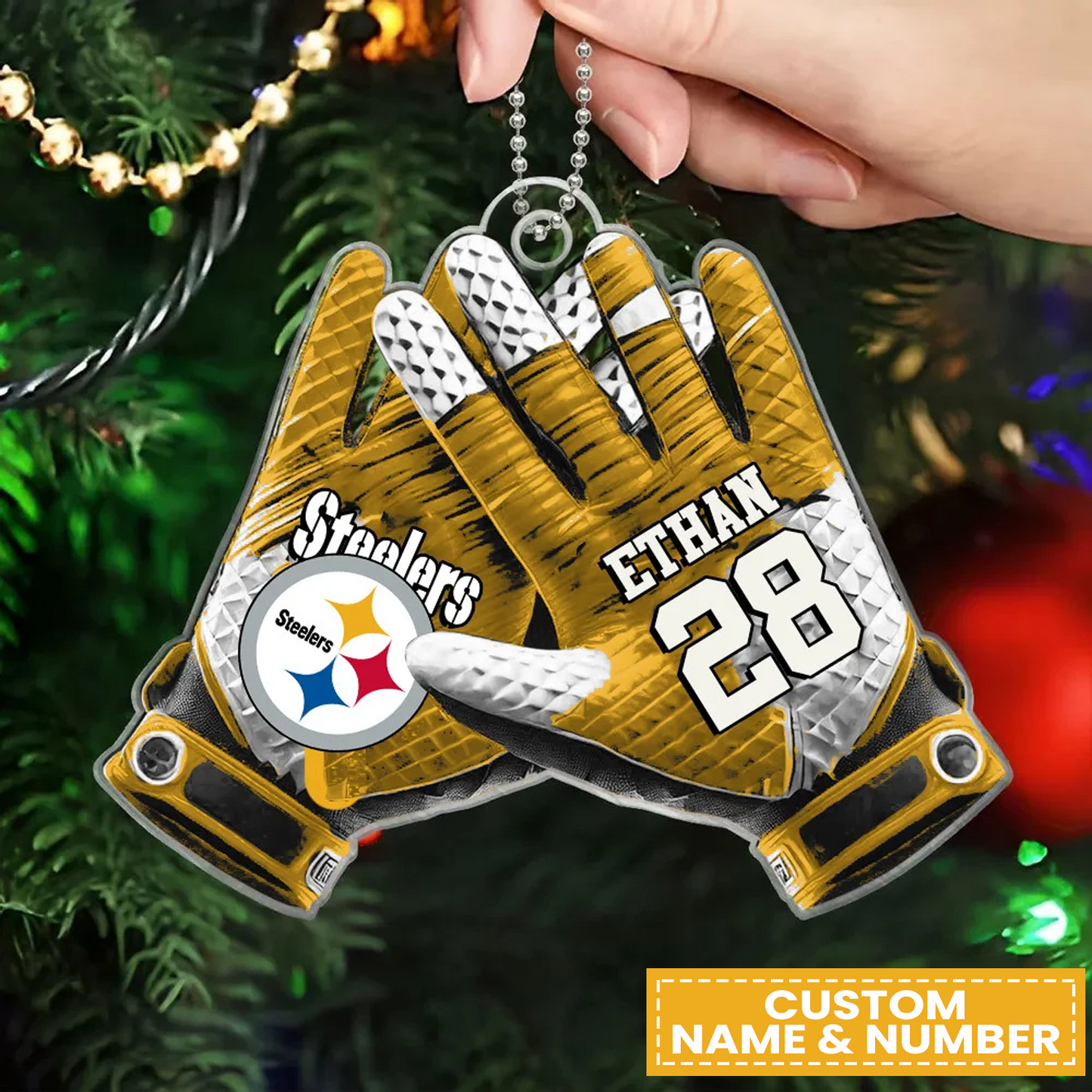 PIT x NFL Customized Christmas Acrylic Ornament DATND TANTD
