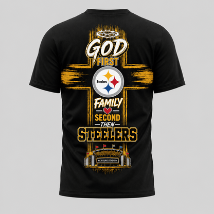 PIT x NFL Faith Family Team Pride 3D T-Shirt 0207