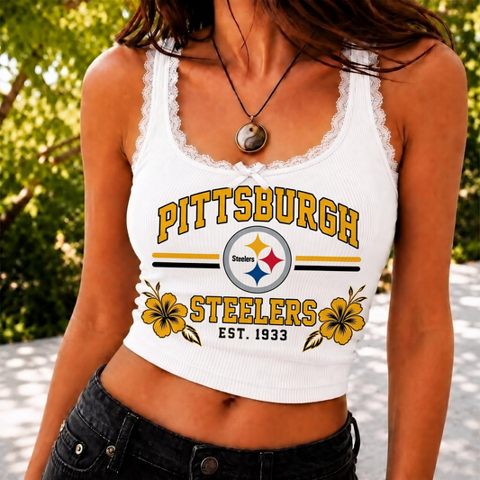 PIT x NFL Game Day Lace Tank Top Shirt