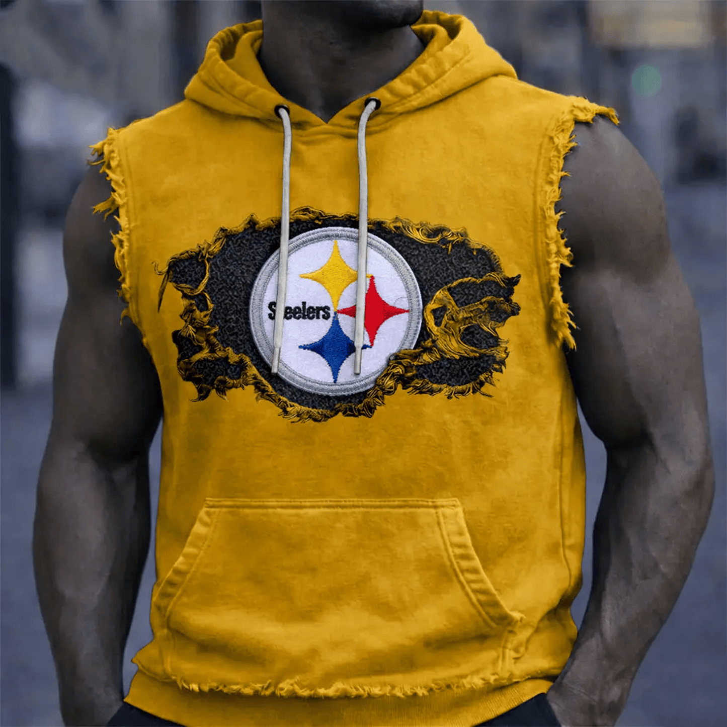 PIT x NFL Menƒ??s Sleeveless Hoodie Tank DATND TANTD 280526