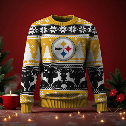 PIT x NFL Premium Ugly Christmas Sweater DatND DVT