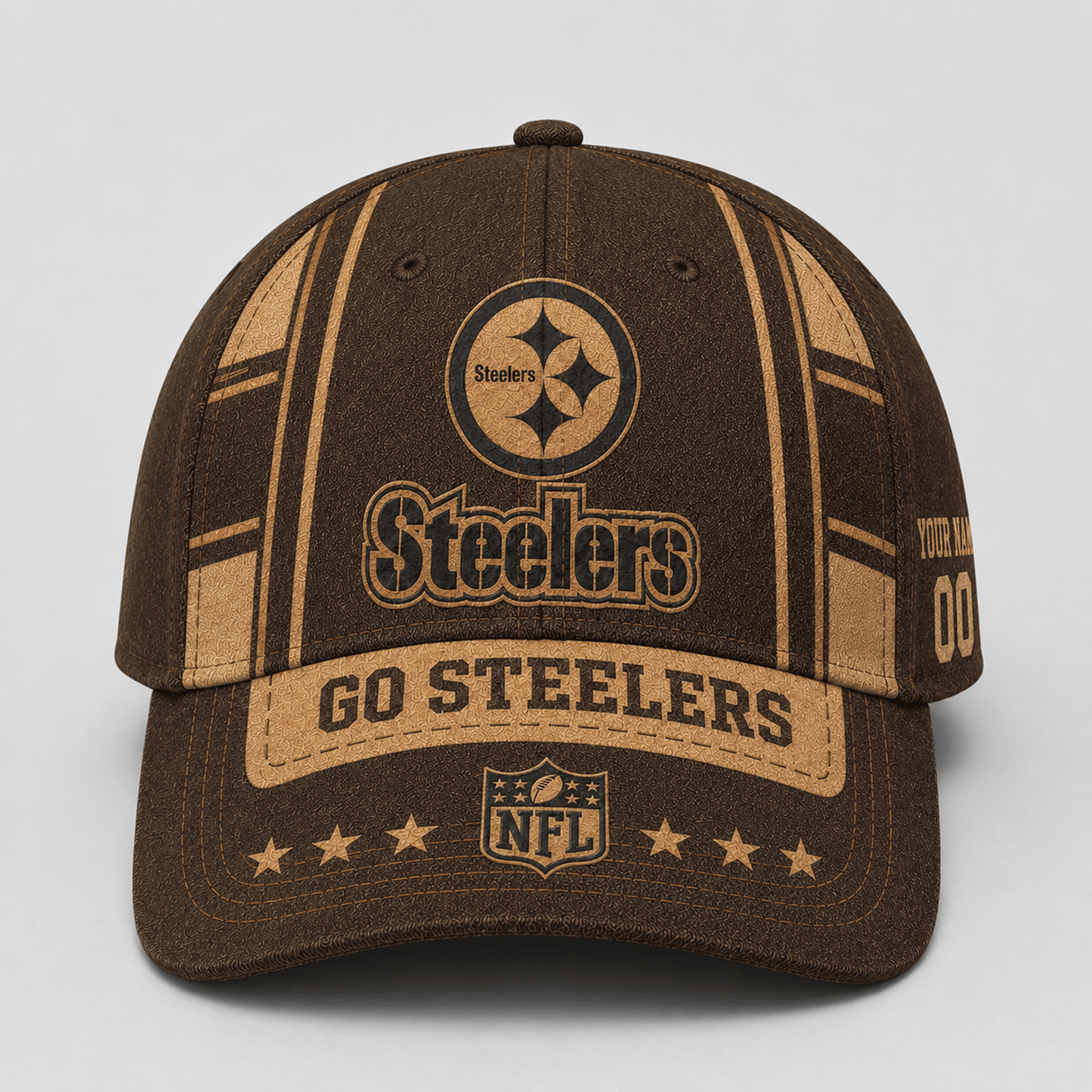 PIT x NFL Premium Vintage Leather Personalized Cap for Loyal Fans
