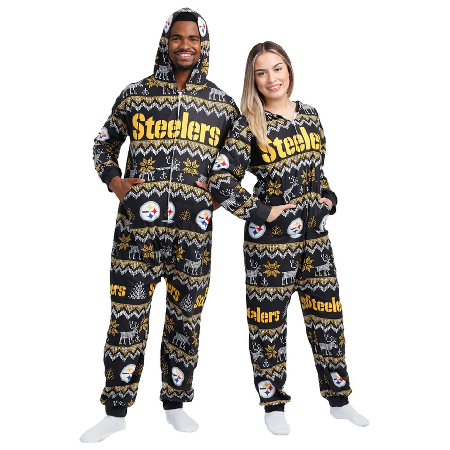PIT x NFL Ugly Pattern One Piece Pajamas DATND TANTD