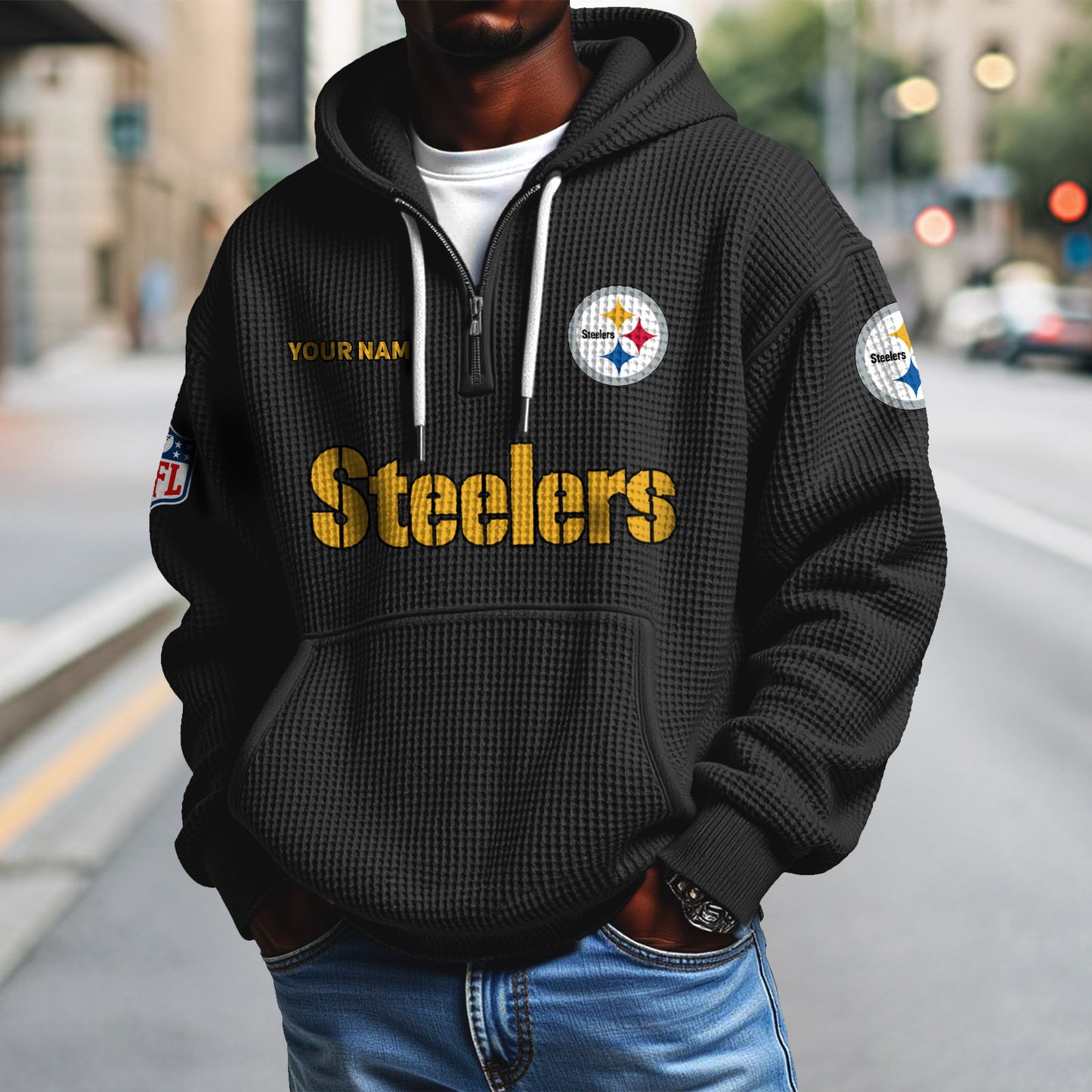 PIT x NFL Waffle Hoodie DatND DVT