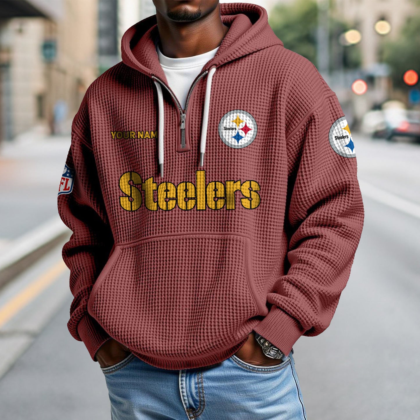 PIT x NFL Waffle Hoodie DatND DVT