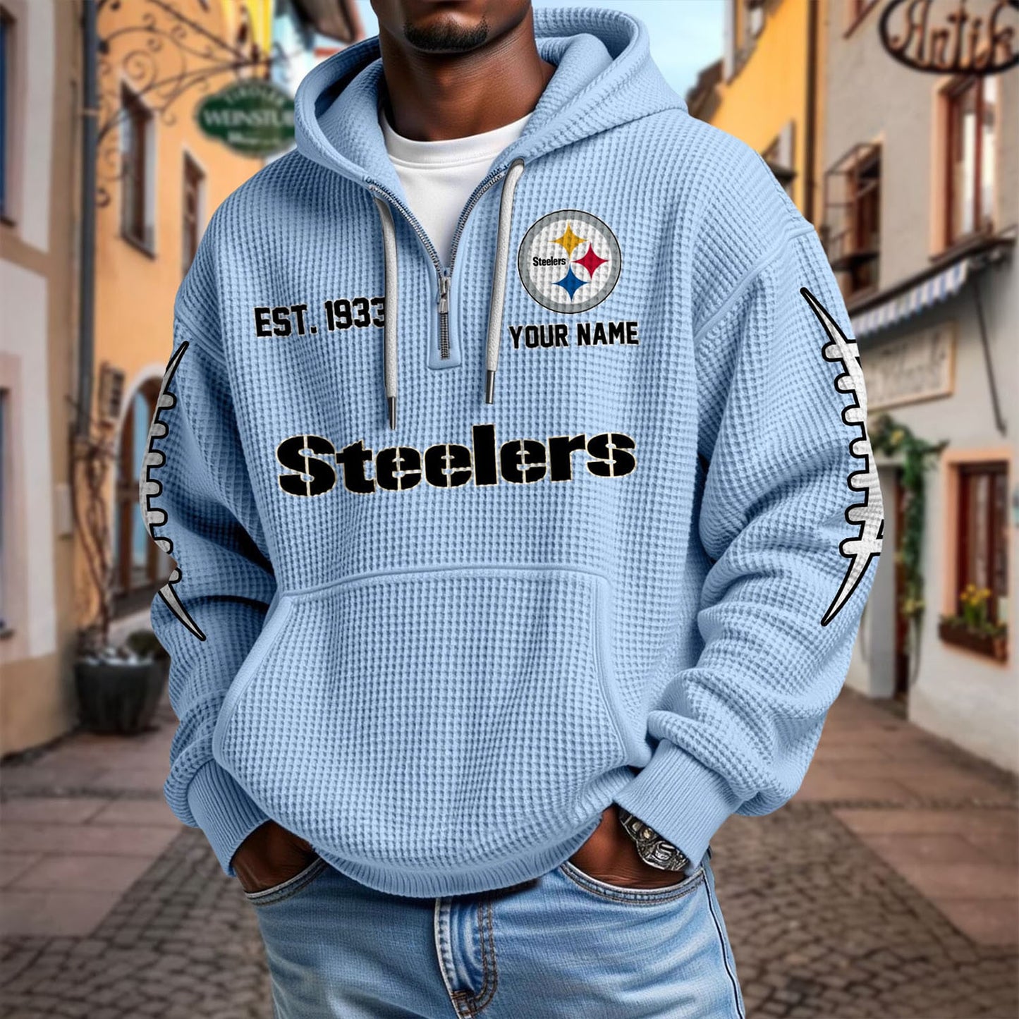 PIT x NFL Waffle Hoodie DatND DVT