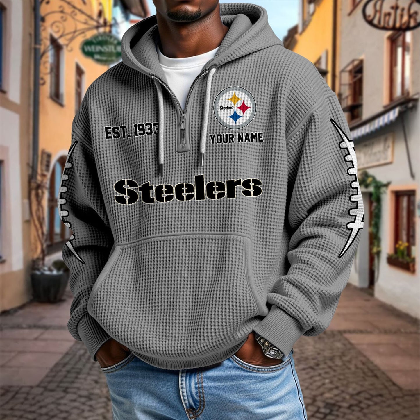 PIT x NFL Waffle Hoodie DatND DVT