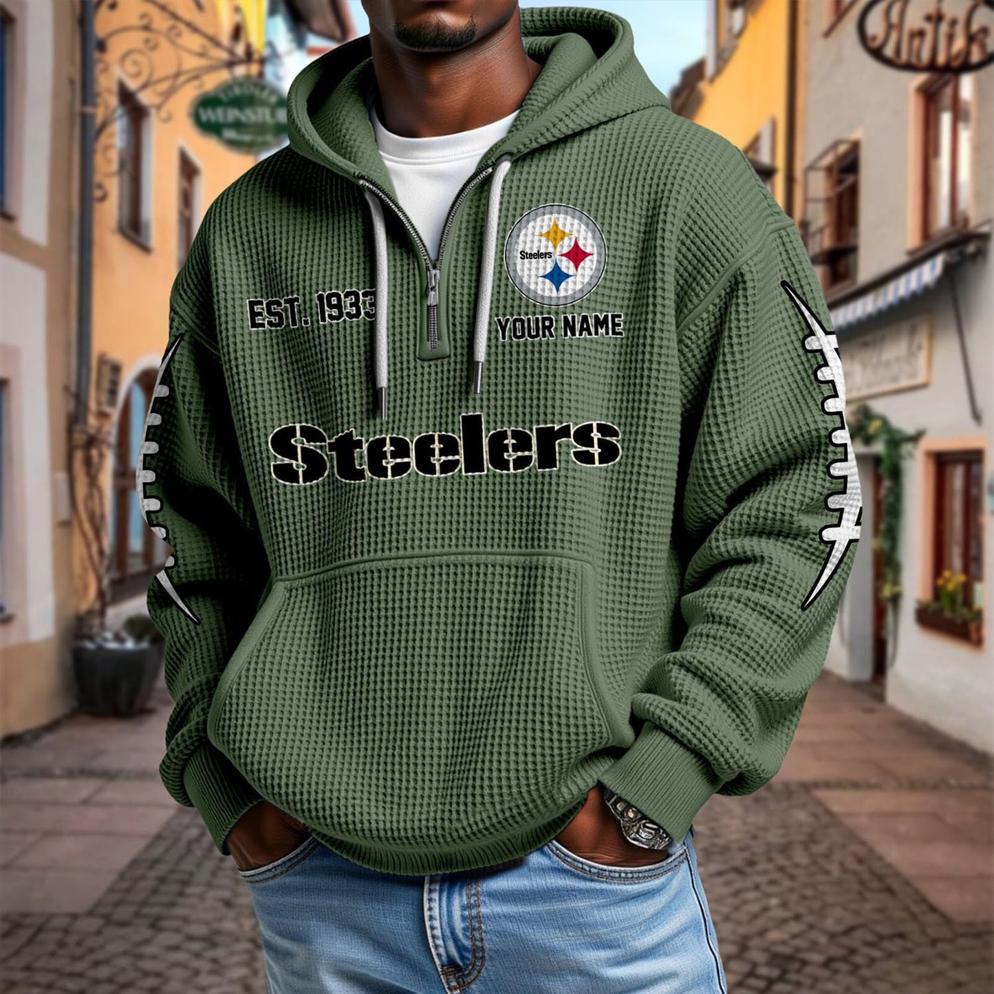 PIT x NFL Waffle Hoodie DatND DVT