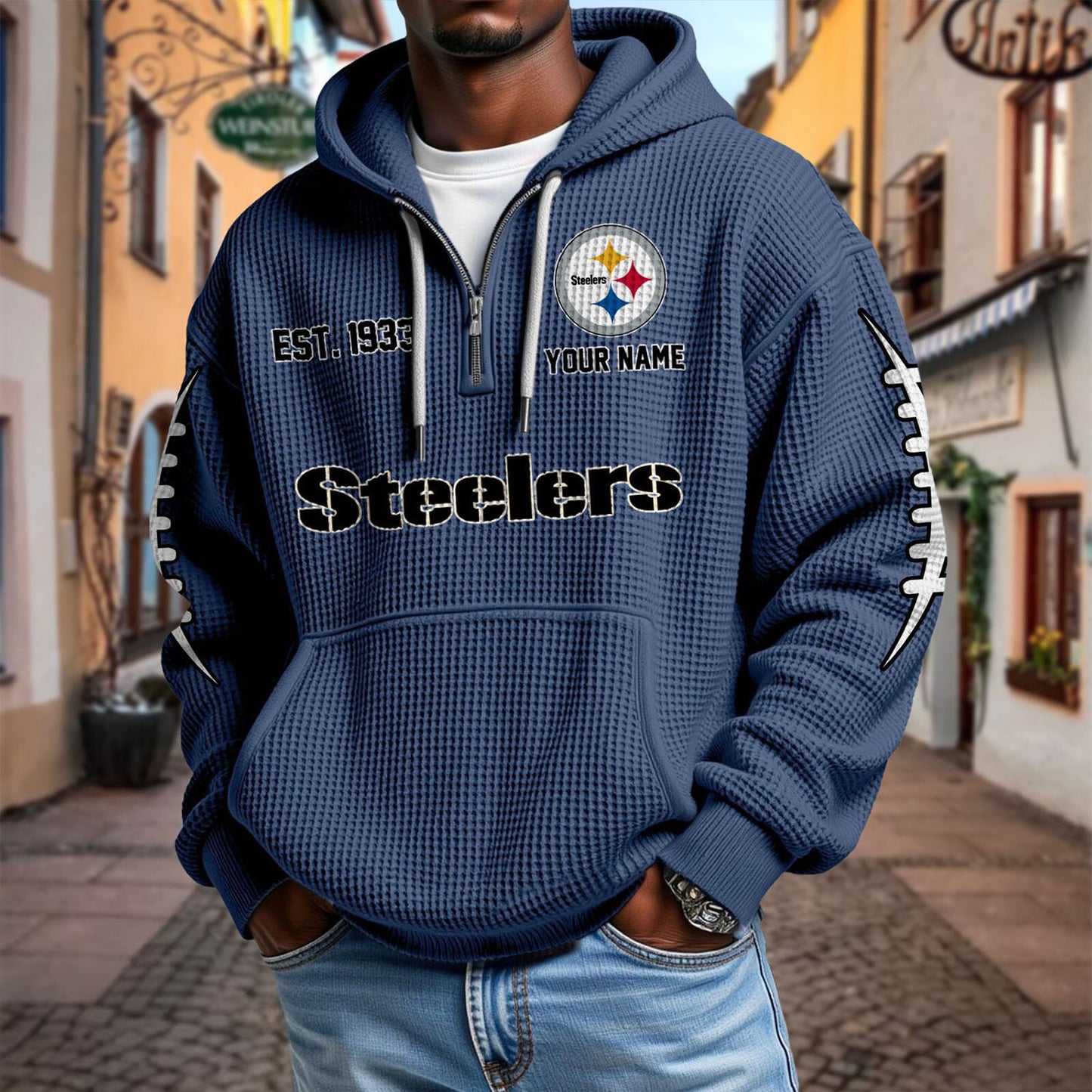 PIT x NFL Waffle Hoodie DatND DVT