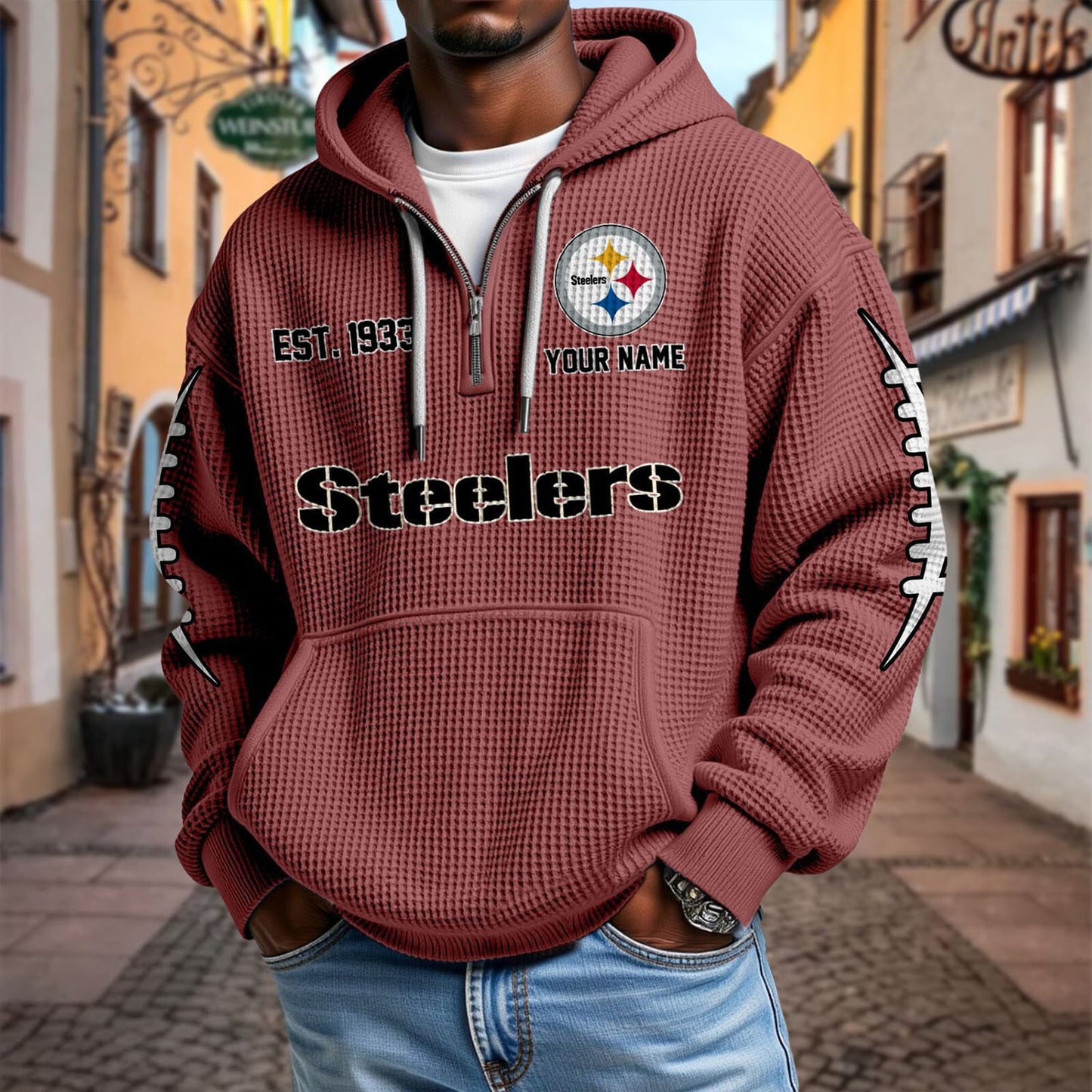 PIT x NFL Waffle Hoodie DatND DVT